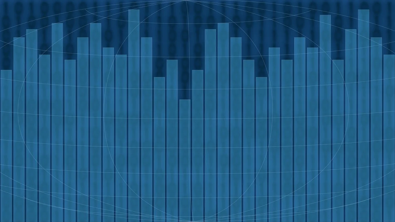 Abstract visualization of quantum data processing with interconnected nodes and bars (Source: wynpnt/Pixabay)